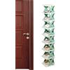Generic Scarpiera stretta, 26,5 x 25,5 x 129,5 cm, pieghevole, verticale, scaffale organizer per installazione rapida, supporto multifunzionale per scarpe da ginnastica per angolo bagno, camper, ingresso