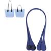 Generico Manici Borsa,Manici per Borse Uncinetto,Manici per Borse Lunghi Corti Sottili Manici in Pelle PU tracolle per O Bag Manici per Borse da Tenere a Mano per la Realizzazione (Blu Scuro, 86CM)