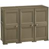 Tontarelli S.p.A. Armadio 3 2 Moduli, Ante Lisce Mobile Contenitore, WENGÉ, 118x47x85.5 cm