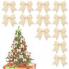Matoebyr Fiocchi di Natale in Velluto, 12 Pezzi Fiocchetti Burgen Regalo Vintage, per Albero di Natale, Confezioni Regalo E Decorazioni Matrimoni (15 X 15cm)
