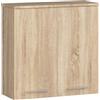 AKORD | Armadietto Bagno da Parete FIN W60 | 2 Ripiani e 2 Ante | 60 x 60 x 22,5 cm | Peso 18 kg | Mobiletto Sospeso | Pensile Mobile | Salvaspazio | Mobiletti a Muro | Rovere Sonoma