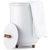 LIFEZEAL 23L Secchio Scaldasalviette Elettrico Bagno, 130℃, Rapido, Tempo e Temperatura Regolabili, Scalda Asciugamani, Salviette, Coperte, Vestiti, con Scatola Profumi, Auto-spegnimento (Bianco)