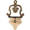 Holyart Acquasantiere: Acquasantiera decoro traforato ottone dorato 17 cm