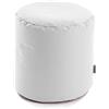 Avalon - Pouf Poggiapiedi CILINDRO Jive, Puff Poggiapiedi Divano quadrato, Pouffe Imbottito in Tessuto Tecnico Resistente e Antistrappo, Comodo e Impermeabile, Made in Italy(45cm-Bianco)