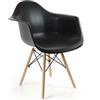 MAURY'S IL NUMERO UNO DEL RISPARMIO POLTRONA IN PLASTICA CON STRUTTURA IN LEGNO E METALLO 63 X 53 X 80 CM NERA