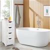Willonin - Mobiletto da bagno, armadietto salvaspazio, con cassetto, scomparto, piccoli spazi, 30 x 30 x 82 cm