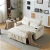 KecDuey Divano letto multifunzione, divano pieghevole con funzione sonno, divano letto con portabicchieri e cuscino, adatto per soggiorno, camera da letto, appartamento home theater (beige)