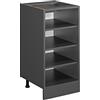 Vicco Scaffale da cucina R-Line, Antracite, 40 cm senza piano di lavoro, per la libera combinazione all'interno di sistemi cucina modulari
