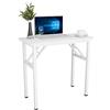 sogesfurniture Tavolo Pieghevole Scrivania compatta per Computer Scrivanie PC Tavolo da Pranzo per casa e Ufficio, Studio e Scrittura, BHEU-AC5-8040 (Bianco)