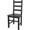 t m c s Tommychairs - Sedia modello Rustica per cucina bar e sala da pranzo, robusta struttura in legno di faggio color anilina nera e seduta in legno