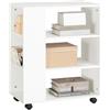 SoBuy Mobiletto per Stampante con 7 Scomparti e Ruote, Ufficio 60×35×75cm