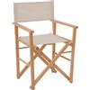 Danieli - Sedia da Regista in Legno per Esterni - Sedie Pieghevoli da Giardino in Legno di Faggio - Telo 100% Acrilico in Diverse Colorazioni - Ideali per Giardino, Terrazza, Spiaggia (Corda)