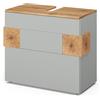 Vicco Mobile sottolavabo per bagno Eden, Grigio, 70 x 64.5 cm con 2 cassetti, ampio spazio di archiviazione per gli accessori del bagno