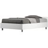 BS COM Letto una piazza e mezza contenitore 120x200 bianco frassino