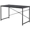 [en.casa] Scrivania con Telaio in Metallo Postazione di Lavoro Tavolo PC Computer per Ufficio Studio Scrittoio con Gambe in Metallo e Piano da 120x60 cm - Nero