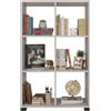 MAKA change your life quality Libreria Scaffale per Soggiorno Diversi Ripiani Scaffalatura Portaoggetti Libri Svuotatasche in Legno con Rivestimento Laminato Verticale Orizzontale Mobiletto Multiuso Cucina (Cemento, Socrate)