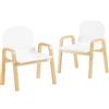 SoBuy Set da 2 Sgabelli per Bambini con Braccioli e Schienale Altezza Sedile Regolabile, Design Moderno e Confortevole KMB24-WX2