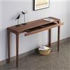 YITAYMLI Consolle d'Ingresso Moderna in Noce Massiccio con 2 Cassetti Nascosti,4 Gambe Affusolate,Design a Coda di Rondine Stile Metà Secolo,per Corridoio e Soggiorno(80cm/31.5in)
