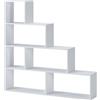 Arreditaly Libreria Design Zig Zag Scaffale Mensola Moderna 6 Vani A Giorni E Ripiani Mobile per Libri per Soggiorno Salotto Camera Studio 143 x 144.9 x 27.9 Cm (Bianco)