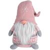 Rebecca Mobili Gnomo Decorativo, Folletto Rosa Grigio, Poliestere, Addobbo Casa - Misure: 30,5 x 19 x 13 (HxLxP) cm - Art. RE6504