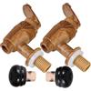 Cabilock Kit di Ricambio per Secchiello Vino Rubinetto e Tappo, Accessorio per Fermentazione, Chiusura, Design Legno, 2 Set