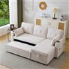 Lubvtti Divano a L dal design moderno con funzione letto, con spazio contenitore e portabicchieri, divano letto per soggiorno, chaise longue sinistra e destra intercambiabili (beige)