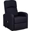 Gremium Poltrona Relax Elettrica Con Sistema Alzapersona, Reclinabile a Letto E Seduta Ergonomica In Tessuto Per Arredo Salotto, Soggiorno e Ufficio