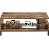 Yaheetech Tavolino Basso da Salotto Tavolino Basso da Caffè Portaoggetti Moderno Tavolo da Divano con Ripiano Inferiore Mobile da Soggiorno a 3 Livelli 106 x 39,5 x 40 cm