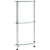 ZQQLVOO Scaffale a 3 Livelli Trasparente 30x30x67 cm in Vetro Temperato, Scaffali, Scaffale Cucina, Mobile Contenitore, Mobiletto Cucina Salvaspazio, Scaffalatura Multifunzionale per Cucina Soggiorno