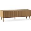 HOMN LIVING Mobile TV Lluvia 3 ante colore Rovere, 130 cm (larghezza) 40 cm (profondità) 45 cm (altezza)