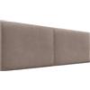 DHOME Testiera Imbottita Liscia in Tessuto Aqualine Altezza 70CM Spessore 4cm e 8cm per Parete Acustica Testiere Fonoassorbenti Letto Camera da Letto (Tessuto Tierra, 180cm Doppio, Spessore 4cm)
