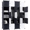 AufuN Armadio per vestiti, sistema di scaffalature, scarpiera con asta appendiabiti, armadio combinato modulare, sistema di scaffalatura salvaspazio, scaffale portatile, scaffale pieghevole con