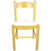 Sedam Srl Sedia Pisa, In Legno Massello, Seduta in Paglia, Varie Colorazioni Disponibili (Giallo, Imbottita Beige) ORDINE MINIMO 2 SEDIE