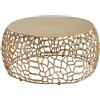 WOHNLING Tavolino Rotondo 66x66x30 cm Alluminio Oro, Struttura a Rami | tavolino da soggiorno metallo spazio per decorazione e snack, tavolino da divano basso, tavolino da caffè artigianale