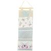 HOME ZEN HOUSEHOLD LINEN Organizer da Parete con 3 Tasche in Poliestere e Lino, Portaoggetti Decorativo con Asta in Legno e Corda per Casa e Ufficio (Dis 5)