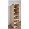 PYXIDAS Scarpiera Alta 2-5 Cassette di Legno per Stoccaggio Corte e Robuste Casse di Legno Pulito-Brucia, Naturale (5 ripiani, Naturale)