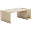 Hanah Home Elegant Coffee Table, Travertine Color, 86,8 x 32,4 x 50 cm, 100% melamina rivestita in melamina, spessore 18 mm, montaggio a parete, design elegante Marble