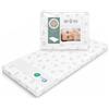 baby idea Materasso Lettino da Campeggio Sfoderabile Pieghevole Traspirante a Norma EN16890:2017 Federa100% Cotone Oeko-tex® Interno Certificato Certipur™ 60x120x4 OMAGGIO Borsa da Viaggio (Mare)