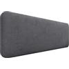 DHOME Testiera Imbottita Liscia Arrotondata in Tessuto Aqualine per Parete Acustica Testate Letto Fonoassorbenti Camera da Letto (Grigio Cenere, 150cm)