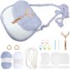 FREEBLOSS Borsa in plastica a Rete Kit Borsa a Rete in plastica Fai da Te Borsa in Tela di plastica Borsa a Mano in Maglia Fai da Te Kit Borsa in plastica su Tela Kit Borsa in plastica a Rete