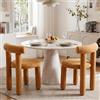 Ya-Home Set di 2 Sedie da Pranzo Sedie da Cucina Moderne Sedie Sala da Pranzo con Gambe in Metallo Sedie da Salotto in Pelliccia per Soggiorno/Ristorante, Caramello