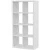 Ikea Kallax Scaffale libreria portaoggetti, mobile per arredamento casa, colore bianco, composto da 2 blocchi da 4 White