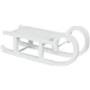 Spetebo Slitta decorativa in legno, piccola bianca, 30 cm x 10 cm, slitta in legno per fai da te e decorazioni, decorazione natalizia, in miniatura, per l'Avvento, l'inverno, Natale, decorazione da