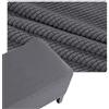 QOEUIUJ Fodera Ottomana, Copri Pouf Quadrato 50x50 80x80 40x40 60x60 100x100 90x90 110x110 Copertura Poggiapiedi Elastico in Jacquard, Cover/Protettiva for Sgabello(Dark-Gray,20x20in/50x50cm)