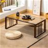 YUZDNM Tavolino Da Terra Pieghevole Giapponese, Tavolino Da Tè Con Finestra, Tavolino Basso Moderno In Legno, Tavolino Da Caffè Portatile In Bambù, Tavolino Basso Per Sedersi Sul Pavimento(70x33x41cm)