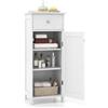 RELAX4LIFE Mobiletto Bagno Salvaspazio, con Cassetto e Ante, Ripiani Regolabili in Altezza, Armadio Multiuso per Camera/Salotto/Ingresso, 35,5 x 30,5 x 88cm