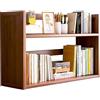 JOSIAHCQ Scaffale Libreria da Scrivania in Legno Organizer Multiuso Adatta per Scrivanie da Dormitorio Uffici Domestici(Brown,2 LAYERS_40CM/15.8IN)