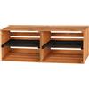 PINEEA Scatola di legno grande scaffale - Cassetta per frutta in legno - Casetta per vino - 2 Pezzi Decorazione Fiammata vintage scatola di legno 50x40x30cm