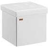 Casaria® Pouf Sgabello Contenitore 38x38x38cm Box Portaoggetti Sedile Imbottito Seduta Salvaspazio Pieghevole Camera Soggiorno Organizer Giochi