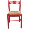 Sedam Srl Sedia Pisa, In Legno Massello, Seduta in Paglia, Varie Colorazioni Disponibili (Rossa)